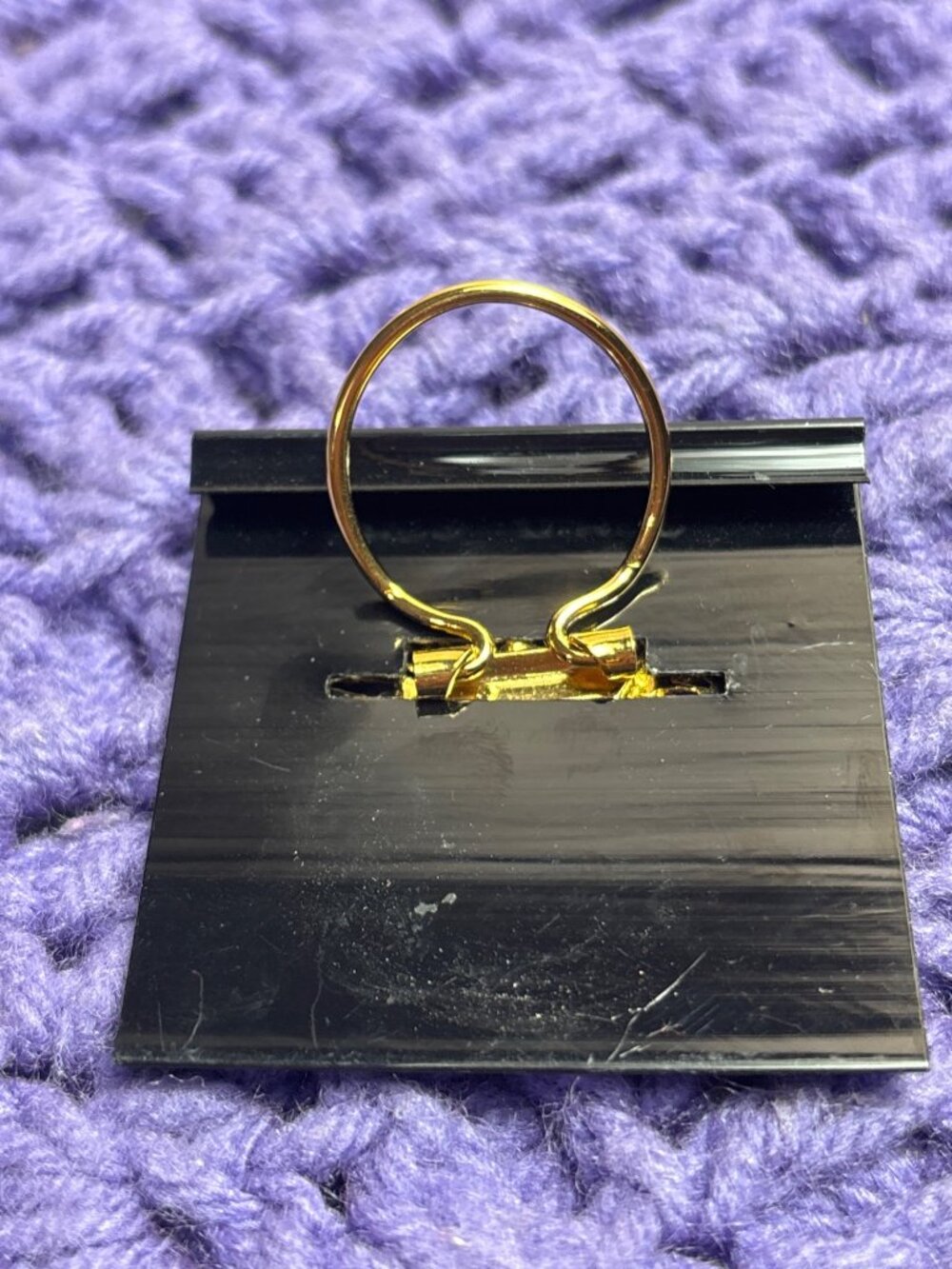 Vintage Goldtone Filigree Flower Scarf Clip 1.75 inches X 2 inches - Picture 3 of 6